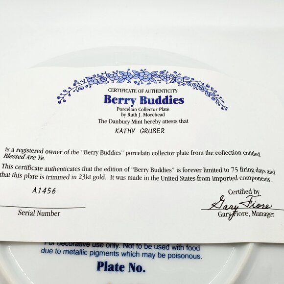 8 - Porcelain Collector Plate by Ruth J. Morehead from the Collection entitled - Picture 5 of 16